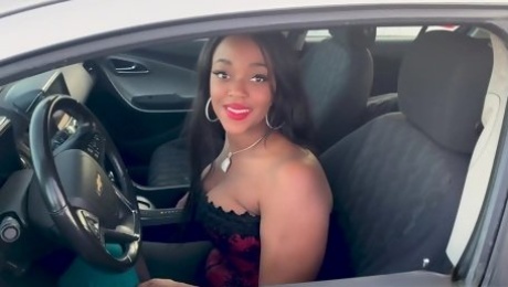 Beautiful thick ebony MILF fucks an eager young man at home