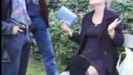 Crazy French Old Mature cheating for a gardenFuck...F70