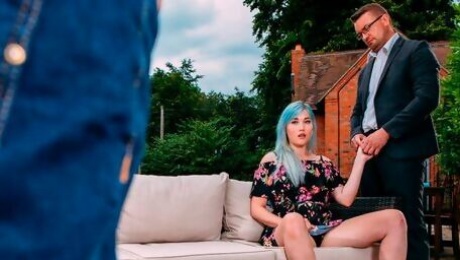 Sneaky Misha Mayfair's reverse cowgirl scene