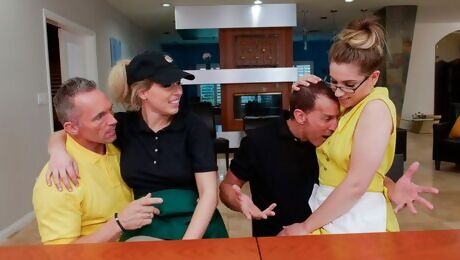 Featuring Zoey Monroe and Niki Snows blowjob smut